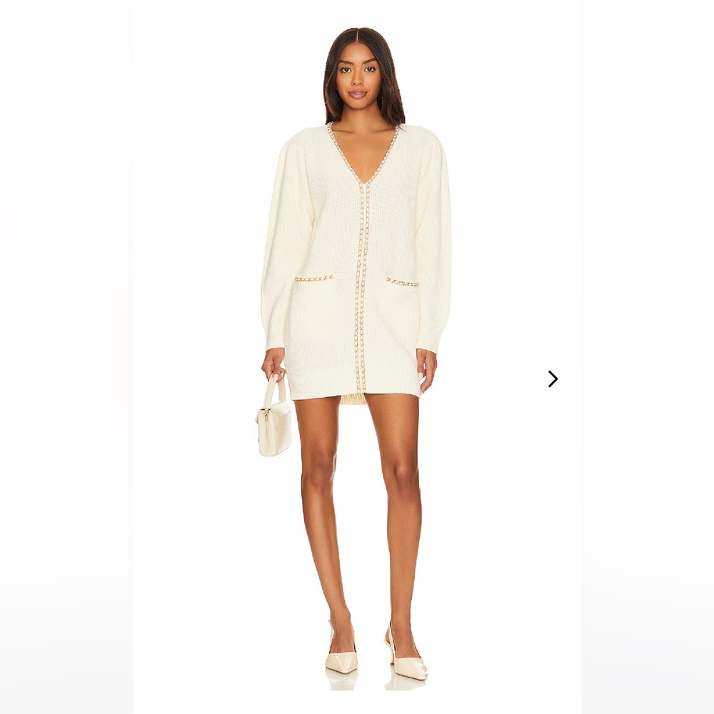 Elegant Cream Knit Dress